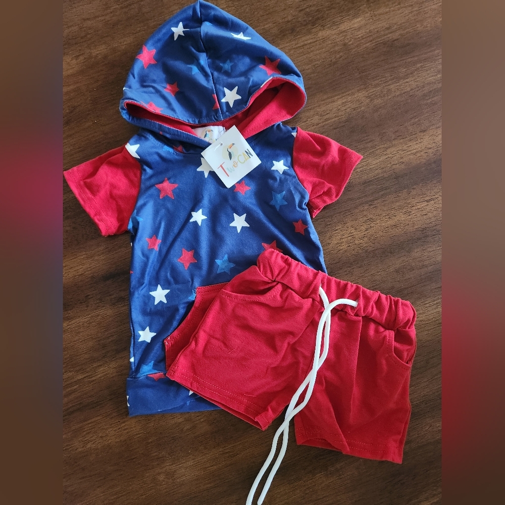 NWT Americana Stars Shorts Set by Twocan